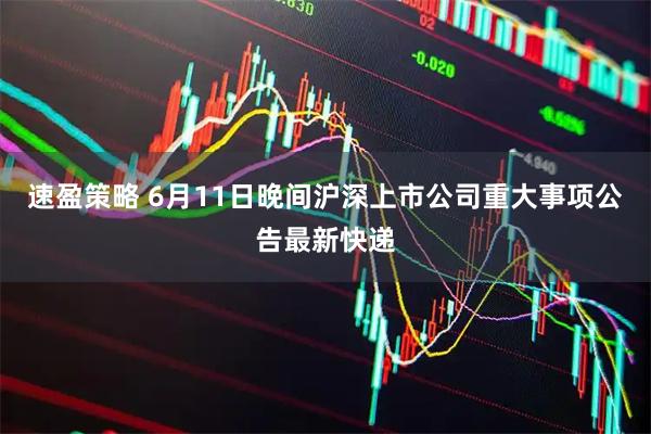 速盈策略 6月11日晚间沪深上市公司重大事项公告最新快递